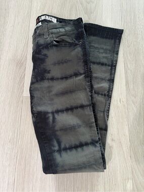 People's Liberation Black Tie-Dye Skinny Jeans